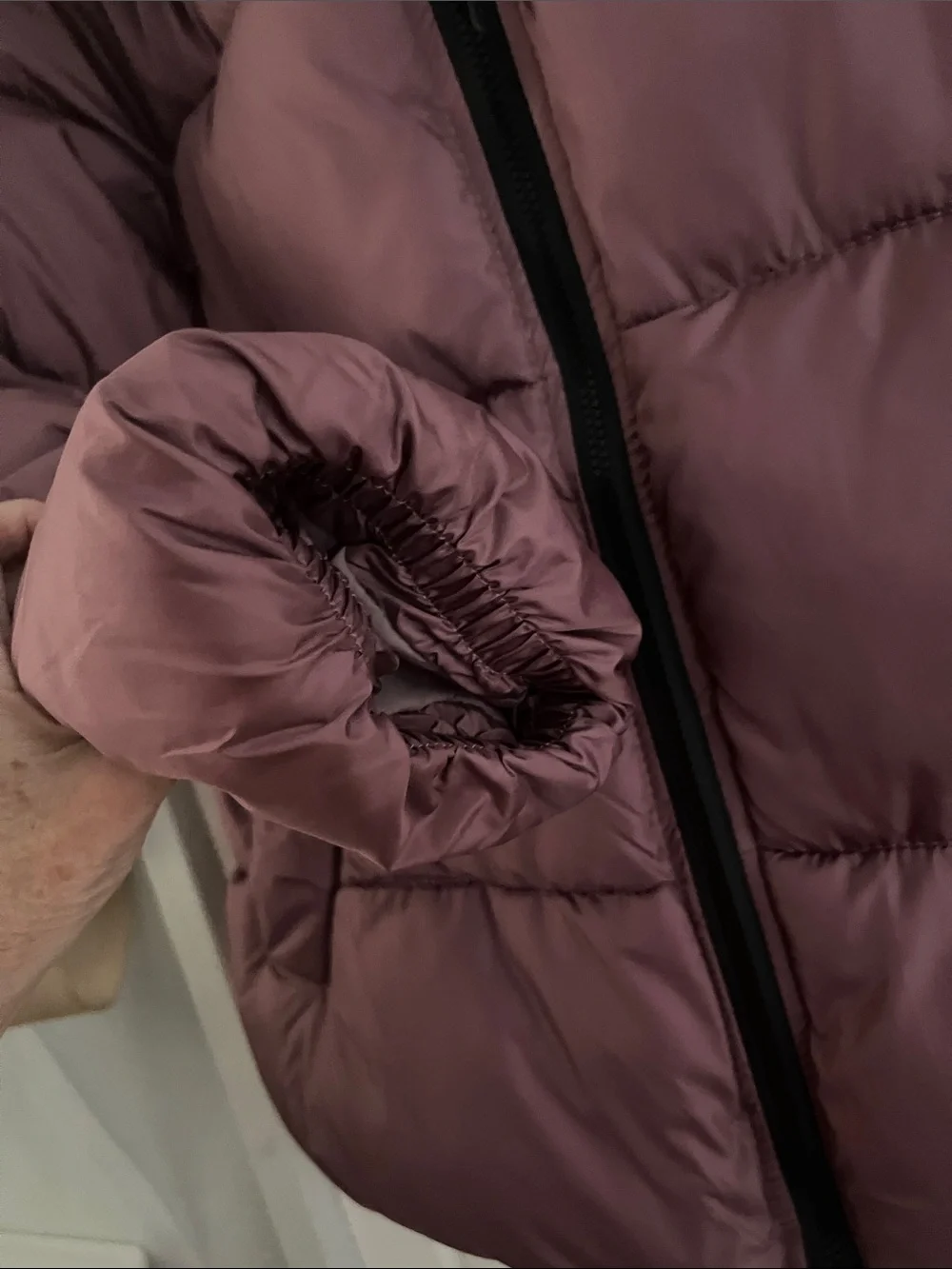 Reebok Girl’s Mauve Puffer Jacket with Black Sherpa Hood